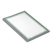 Salbeigrün Name Monogramm Notizblock (Rechte Seite)