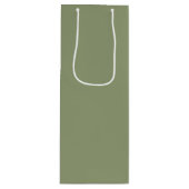 Salbeigrün Neutrale Elegante Einheitliche Farbe Geschenktüte Für Weinflaschen (Vorderseite)