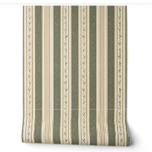 Salbeigrün & Olive Botanical Stripe Elegant 2' *4'
