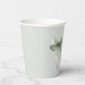 Salbeigrün Schleifen Gingham Baby Shower Pappbecher (Rechts)