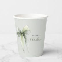 Salbeigrün Schleifen Gingham Baby Shower