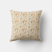 Salbeigrün Terrakotta Beige Botanisch Boho Neutral Kissen (Rückseite)