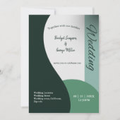 Salbeigrün-Töne schlichte Hochzeit (Vorderseite)