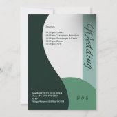 Salbeigrün-Töne schlichte Hochzeit (Rückseite)