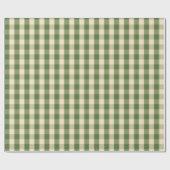 Salbeigrün und cremefarbene Buffalo-Karo-Plaid Geschenkpapier (Flach)