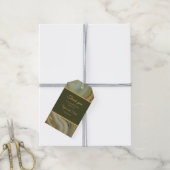 Salbeigrün und Goldmarmor Geschenkanhänger (Mit Garn)