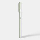 Salbeigrün und weiße monogrammierte Streifen Case-Mate iPhone Hülle (Rückseite / Links)