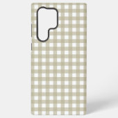 Salbeigrün-weißes Gingham-Karomuster Samsung Galaxy Hülle (Rückseite)