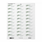 Salbeigrüne Aquarell-Eukalyptus-Schrift Emerald (Vorne)