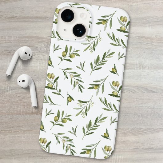 Salbeigrüne Aquarell-Oliven Case-Mate iPhone Hülle