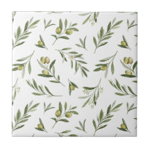 Salbeigrüne Aquarell-Oliven