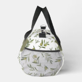 Salbeigrüne Aquarell-Oliven-Monogramm Duffle Bag (Rechts)