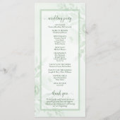 Salbeigrüne Aquarell-Pfingstrosen Elegante Boho-Ho Programm (Rückseite)