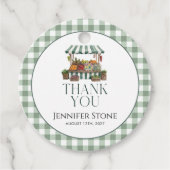 Salbeigrüne Babyparty zur Hochzeit Geschenkanhänger (Vorderseite)