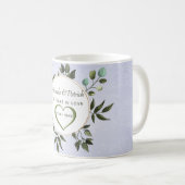 Salbeigrüne Blätter Kaffeetasse (VorderseiteRechts)