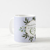 Salbeigrüne Blätter Kaffeetasse (Vorderseite Links)