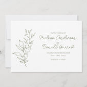 Salbeigrüne Blumen Boho Save The Date (Rückseite)