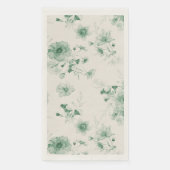 Salbeigrüne Blumenmuster Serviette (Vorderseite)