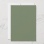 Salbeigrüne Border-Klassiker-Monogramm-Hochzeit Einladung (Rückseite)