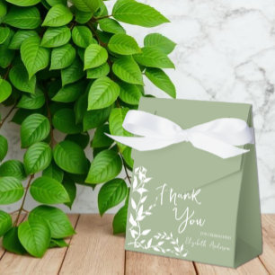 Salbeigrüne Botanische Blätter Junggesellinnenabsc Geschenkschachtel