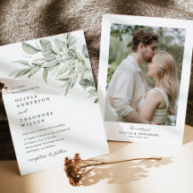 Salbeigrüne Botanische Foto Rückwand Hochzeit