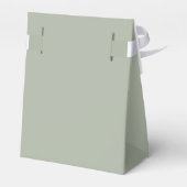Salbeigrüne Botanische Monogramm-Hochzeitsgunstbox Geschenkschachtel (Rückseite)