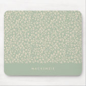 Salbeigrüne botanische personalisierte  mousepad (Vorne)