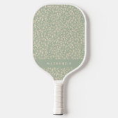 Salbeigrüne botanische personalisierte pickleball schläger (Rückseite)
