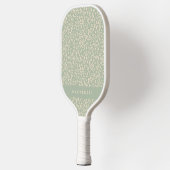 Salbeigrüne botanische personalisierte pickleball schläger (Links)