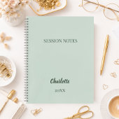 Salbeigrüne Coach Geschäftssitzungsnotizen Notizblock