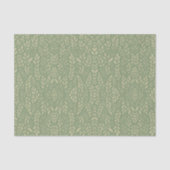 Salbeigrüne Creme-Olive-Botanik Seidenpapier (Vorderseite)