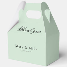 Salbeigrüne Dankeschön-Box für jeden Anlass Giebel Geschenkschachtel