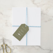 Salbeigrüne Dankeschön-Geschenkanhänger Geschenkanhänger (Mit Garn)