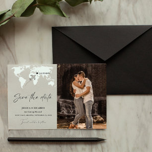 Salbeigrüne Destination Hochzeit - Save the Date