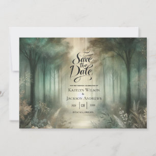 Salbeigrüne Enchanted Forest Radiance Hochzeit Save The Date