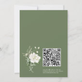 Salbeigrüne Eukalyptus-Hochzeit Bitte vormerken Einladung (Rückseite)