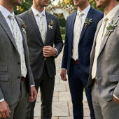 Salbeigrüne Eukalyptus-Hochzeit Krawatte