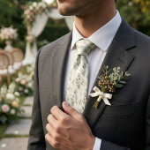 Salbeigrüne Eukalyptus-Hochzeit Krawatte
