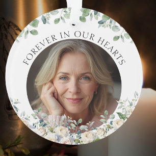Salbeigrüne Eukalyptus Weiße Rosen Erinnerung Ornament