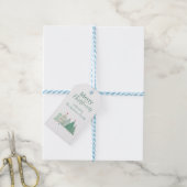 Salbeigrüne Festtagsbäume Geschenkanhänger (Mit Garn)