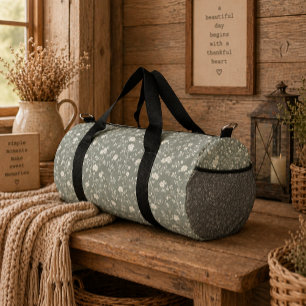 Salbeigrüne Floral , Farmhaus, Cottagecore Duffle Bag