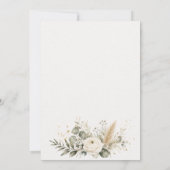 Salbeigrüne Florale Dankeskarte (Rückseite)