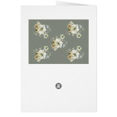 Salbeigrüne florale Foto-Hochzeit Danke (Hinten)