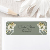 Salbeigrüne florale Hochzeitsetikette (Insitu)