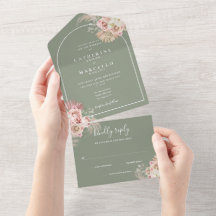 Salbeigrüne florale Pampasgras-Bogen-Hochzeit