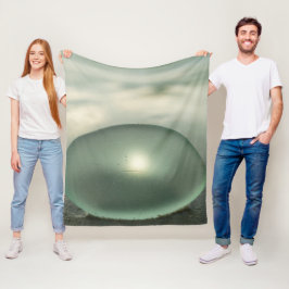 Salbeigrüne frostige Strandglas-Textur gedämpfte K Fleecedecke