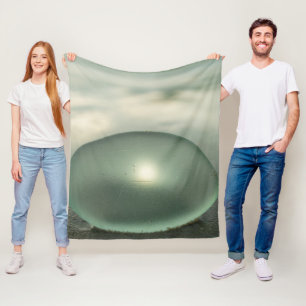 Salbeigrüne frostige Strandglas-Textur gedämpfte K Fleecedecke