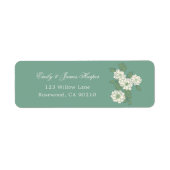 Salbeigrüne Garten-Chinoiserie-Rücksendeadresse (Vorne)