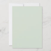 Salbeigrüne gemütliche herbstliche Hochzeit Einladung (Rückseite)