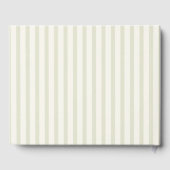 Salbeigrüne gestreifte Monogramm-Hochzeit Gästebuch (Rückseite)